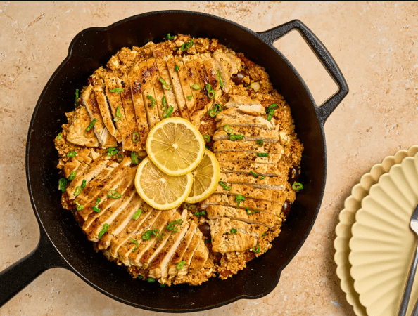 Seared Chicken Bulgur Pilaf